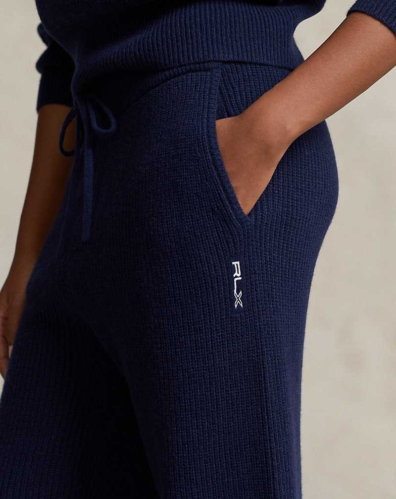 Pantalones Ralph Lauren Rib-Knit Cashmere-Wool Mujer Azul Marino | LFHBDSE-25 - vista 5