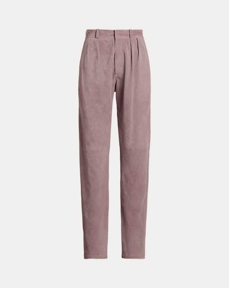 Pantalones Ralph Lauren Rogers Lamb-Suede Mujer Mauve | ZSWJQFG-91 - vista 2