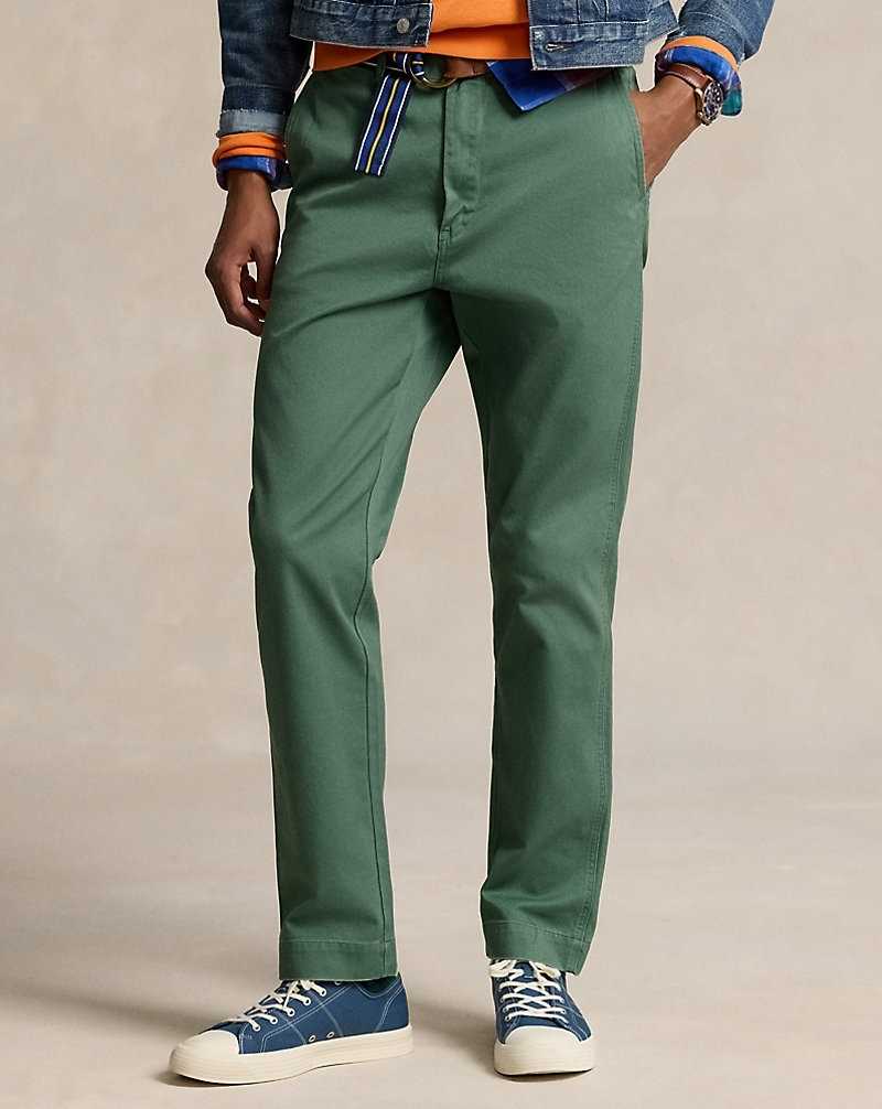 Pantalones Ralph Lauren Salinger Straight Fit Chino Hombre Washed Forest | SRDNBZI-93 - vista 3