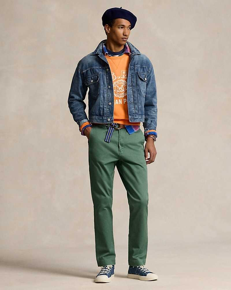 Pantalones Ralph Lauren Salinger Straight Fit Chino Hombre Washed Forest | SRDNBZI-93 - vista 1