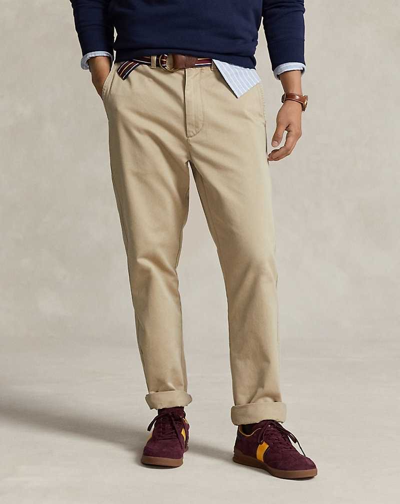 Pantalones Ralph Lauren Salinger Straight Fit Chino Hombre Kaki | URFQTIL-35 - vista 3