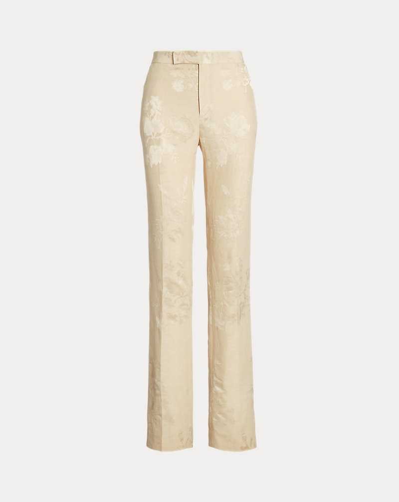 Pantalones Ralph Lauren Seth Floral Jacquard Mujer Butter | TIHCWOL-14 - vista 2