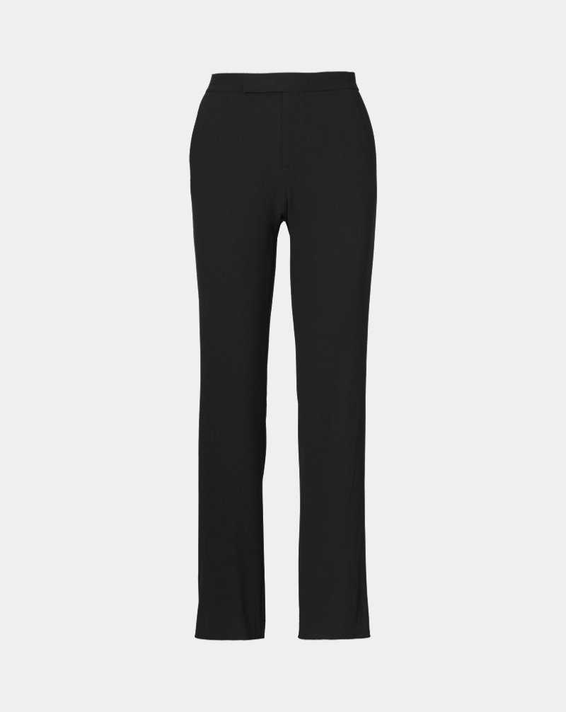 Pantalones Ralph Lauren Seth Wool Gabardine Mujer Negros | EJXTUPZ-92 - vista 2