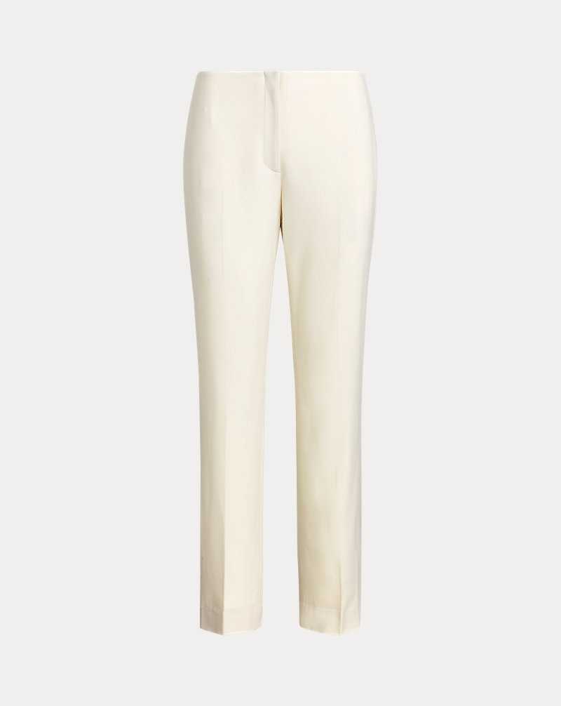 Pantalones Ralph Lauren Simone Wool Crepe Mujer Creme | AWKGZTC-65 - vista 2