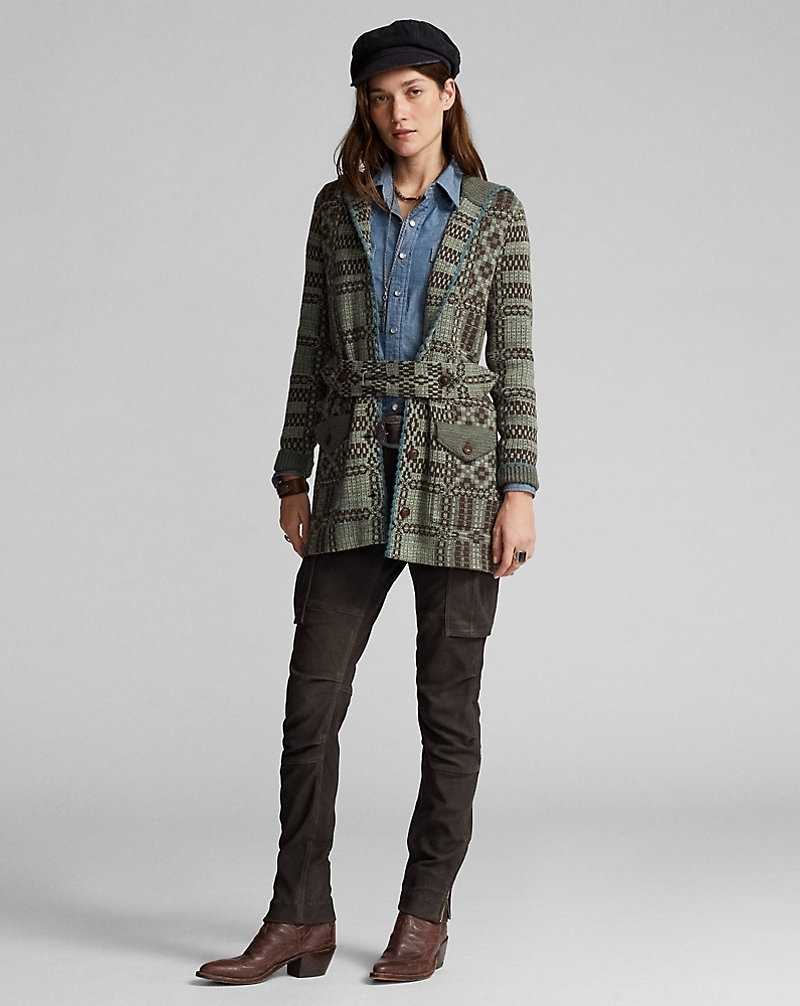 Pantalones Ralph Lauren Skinny Suede Cargo Mujer Negros Marrom | AECWZBO-95 - vista 2