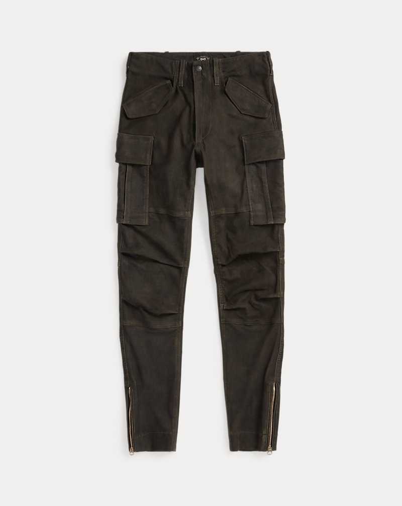 Pantalones Ralph Lauren Skinny Suede Cargo Mujer Negros Marrom | AECWZBO-95 - vista 1