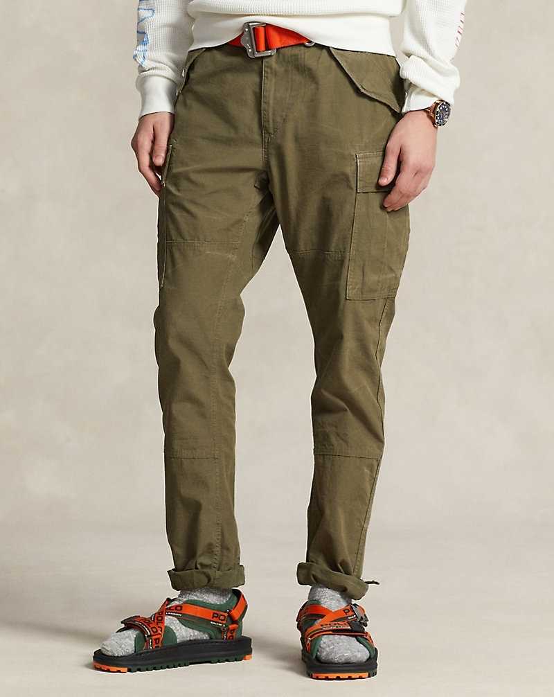 Pantalones Ralph Lauren Slim Fit Canvas Cargo Pants Hombre Verde Oliva | YZWXGCU-70 - vista 3