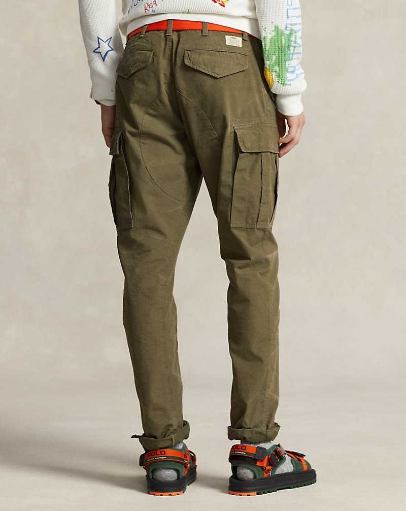 Pantalones Ralph Lauren Slim Fit Canvas Cargo Pants Hombre Verde Oliva | YZWXGCU-70 - vista 4