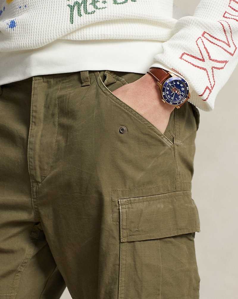 Pantalones Ralph Lauren Slim Fit Canvas Cargo Pants Hombre Verde Oliva | YZWXGCU-70 - vista 5