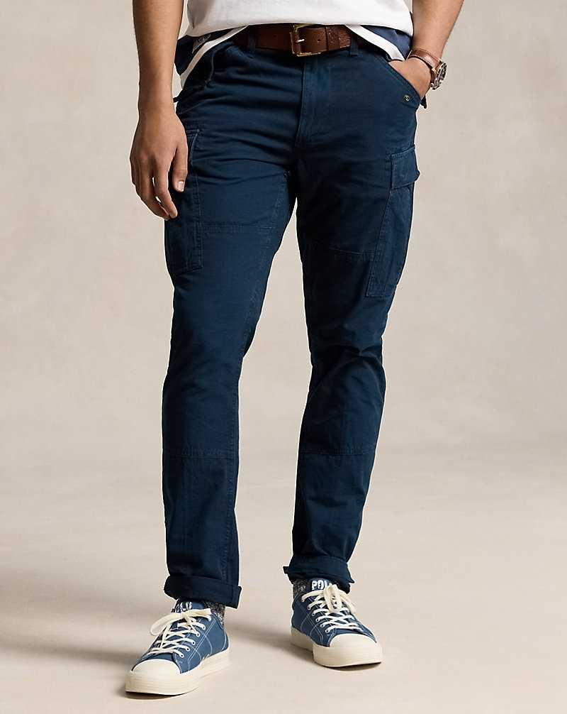 Pantalones Ralph Lauren Slim Fit Canvas Cargo Pants Hombre Azul Marino | FTSJOHL-53 - vista 3