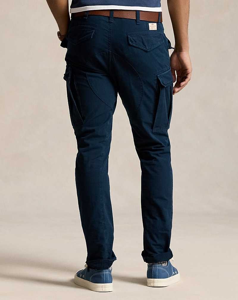 Pantalones Ralph Lauren Slim Fit Canvas Cargo Pants Hombre Azul Marino | FTSJOHL-53 - vista 4