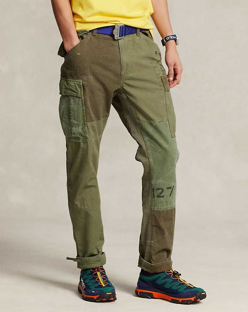 Pantalones Ralph Lauren Slim Fit Patchwork Cargo Hombre Verde Oliva | VWAQFMB-59 - vista 3