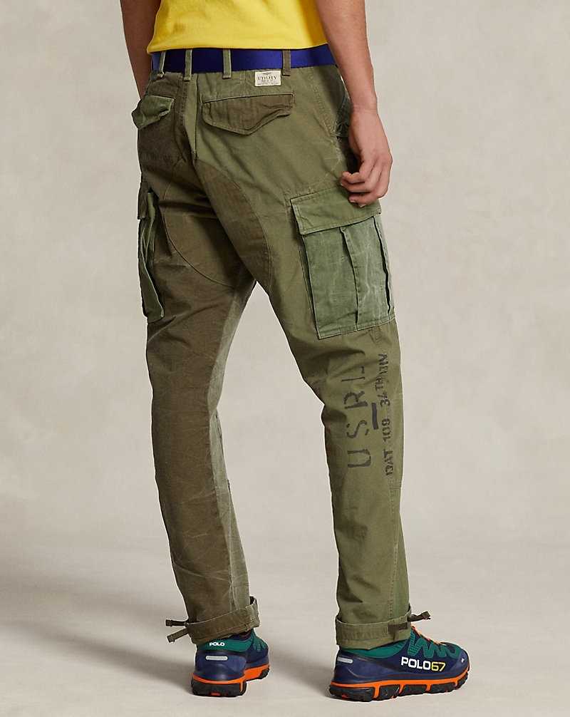 Pantalones Ralph Lauren Slim Fit Patchwork Cargo Hombre Verde Oliva | VWAQFMB-59 - vista 4