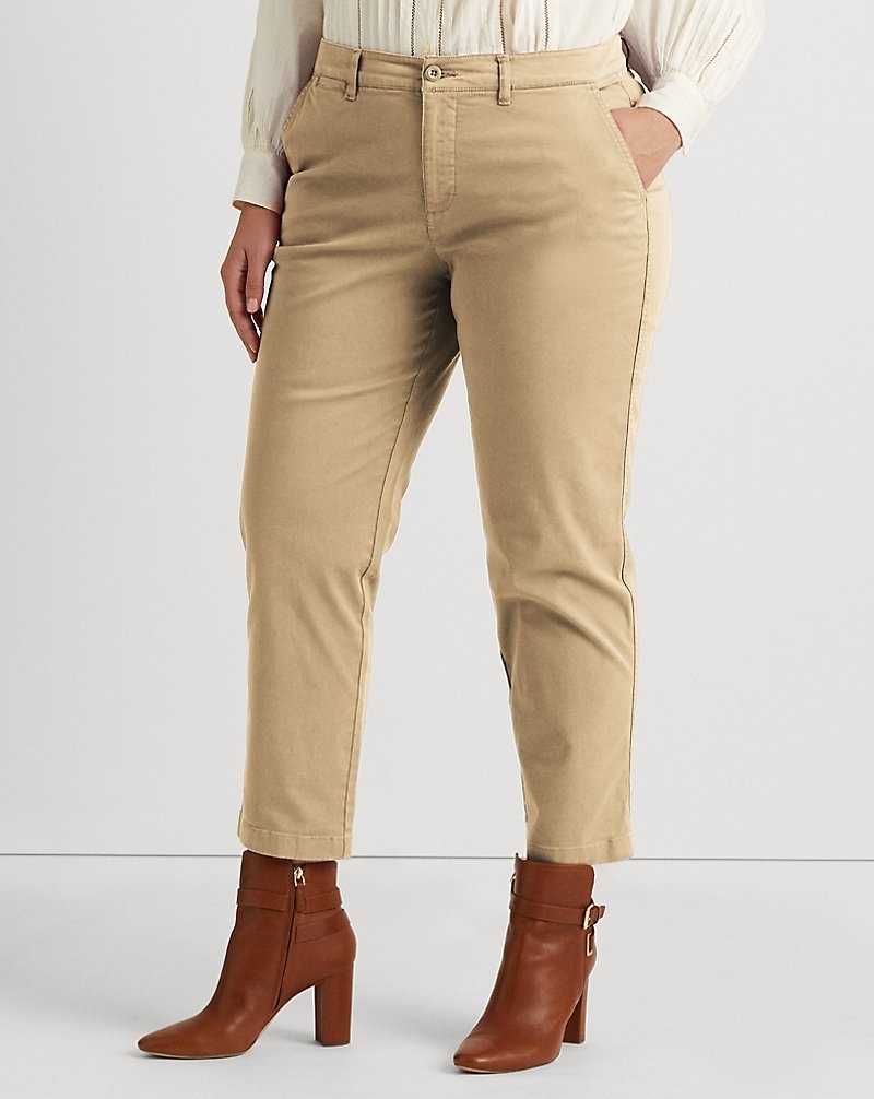 Pantalones Ralph Lauren Slim Fit Stretch Chino Mujer Birch Tan | KWBYELP-92 - vista 3