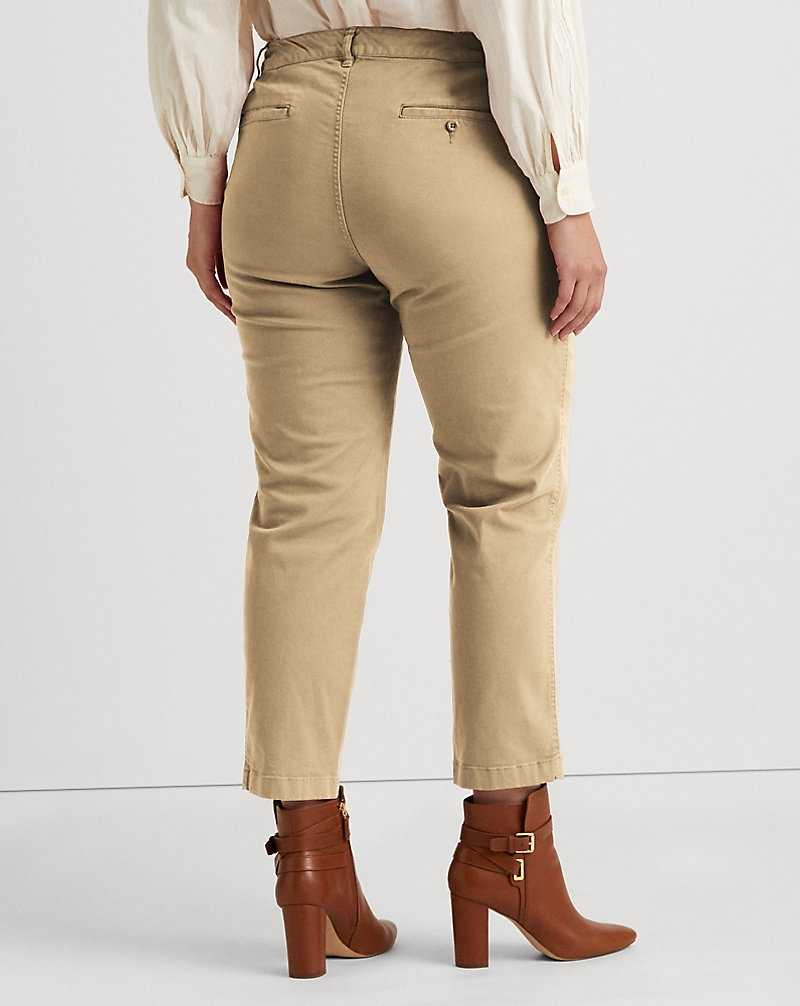 Pantalones Ralph Lauren Slim Fit Stretch Chino Mujer Birch Tan | KWBYELP-92 - vista 4