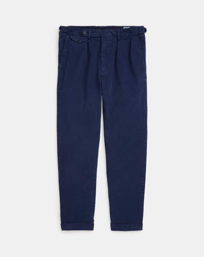 Pantalones Ralph Lauren Slim Tapered Fit Pleated Twill Hombre Azul Marino | EZGQCNM-19 - vista 2