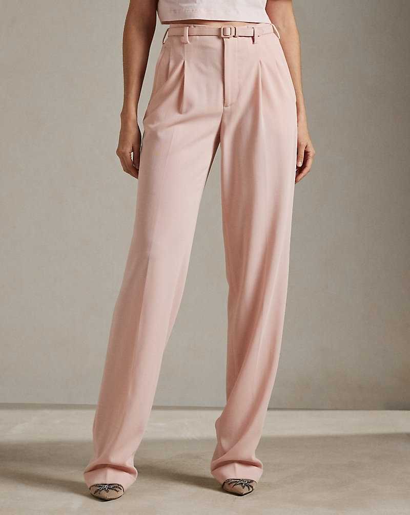 Pantalones Ralph Lauren Stamford Wool Gabardine Mujer Blush | AEWXQJM-47 - vista 3