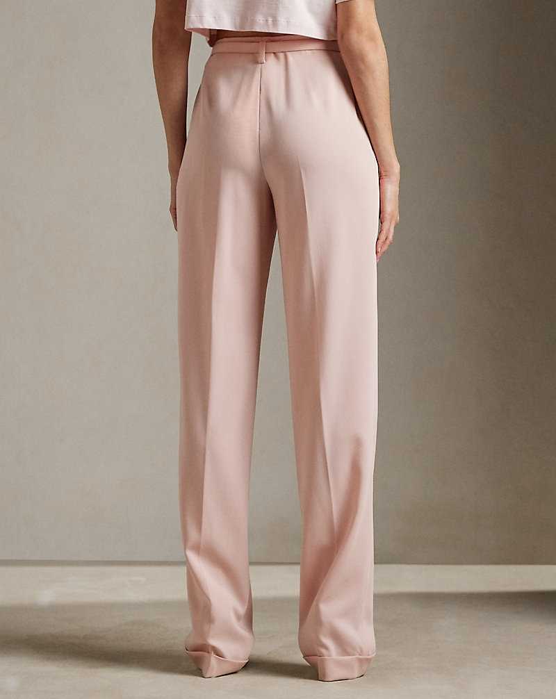 Pantalones Ralph Lauren Stamford Wool Gabardine Mujer Blush | AEWXQJM-47 - vista 4