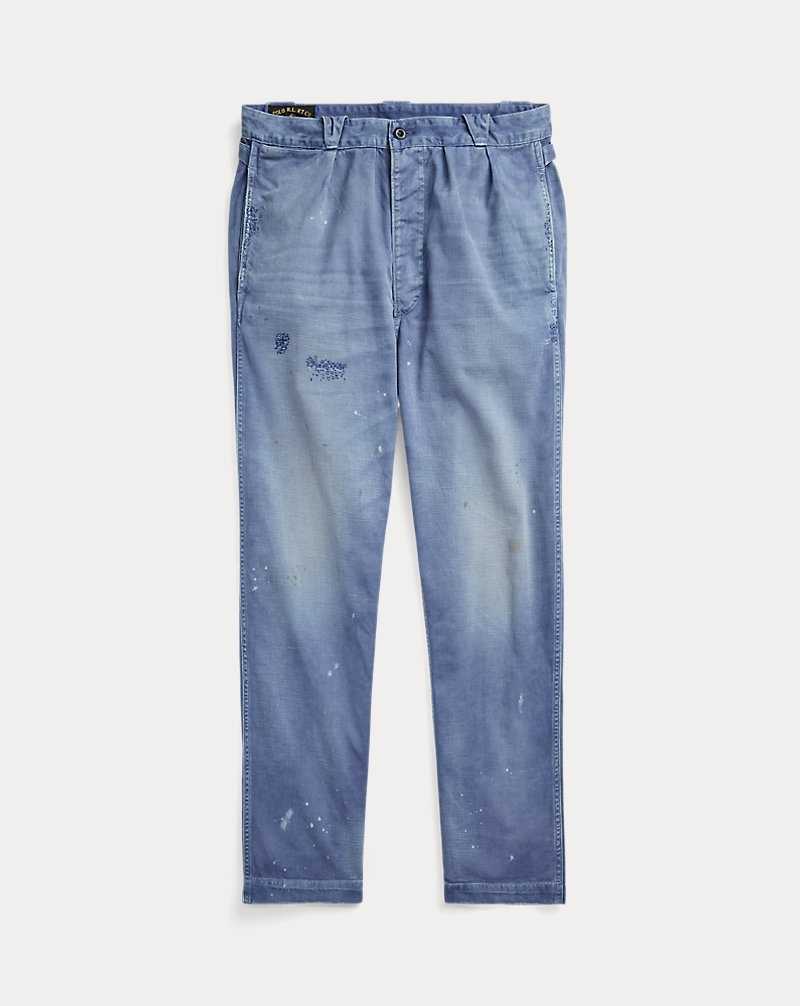 Pantalones Ralph Lauren Straight Fit Distressed Twill Hombre Les Fades | QSCNFMP-39 - vista 2