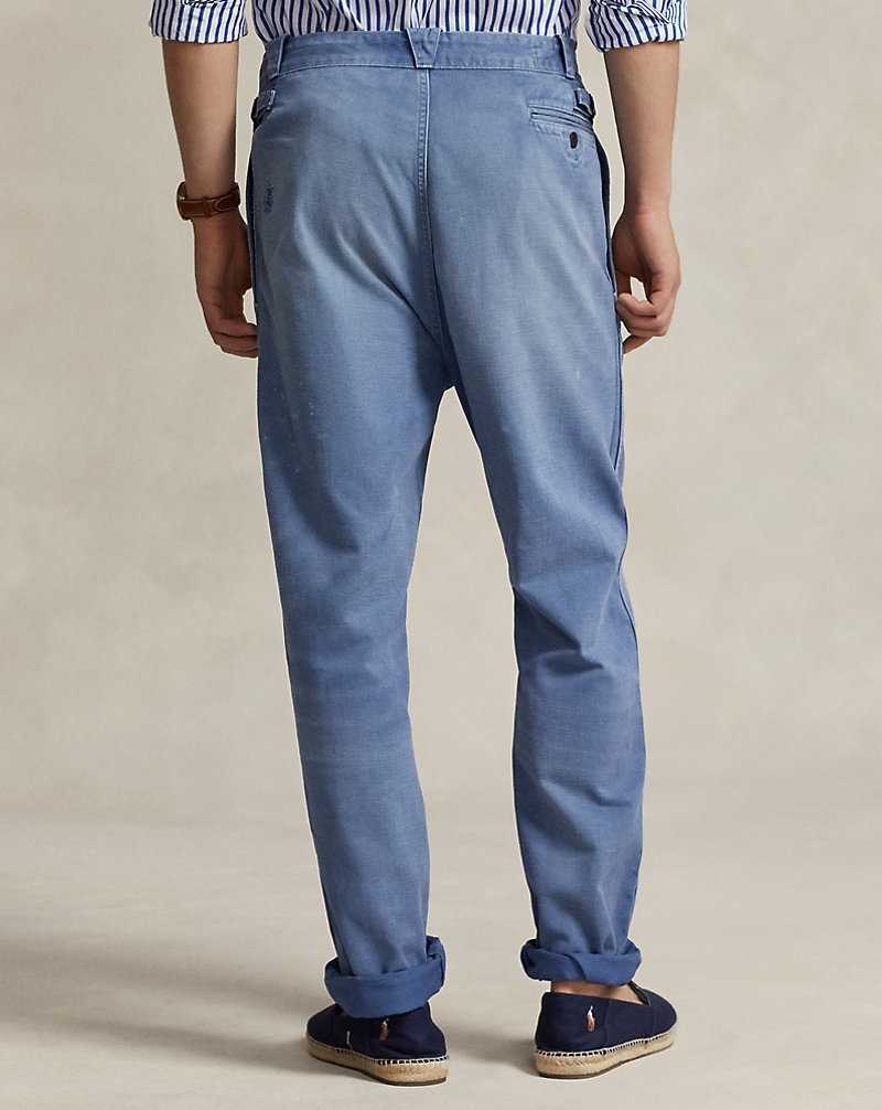 Pantalones Ralph Lauren Straight Fit Distressed Twill Hombre Les Fades | QSCNFMP-39 - vista 4