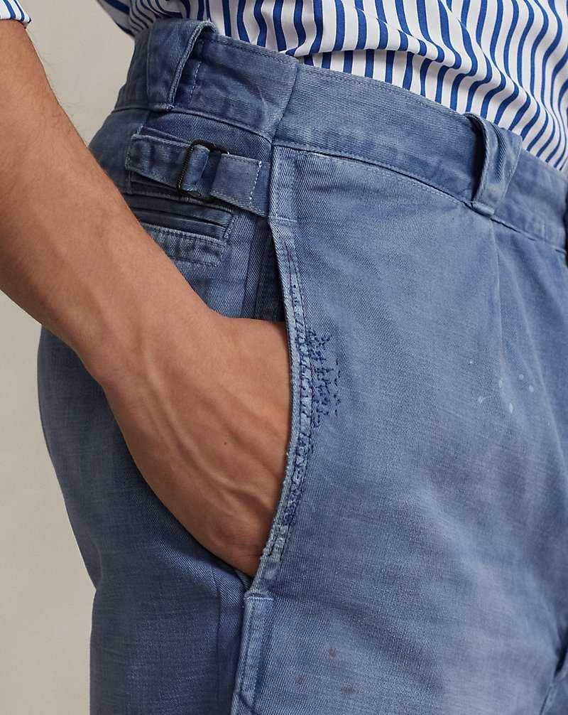 Pantalones Ralph Lauren Straight Fit Distressed Twill Hombre Les Fades | QSCNFMP-39 - vista 5