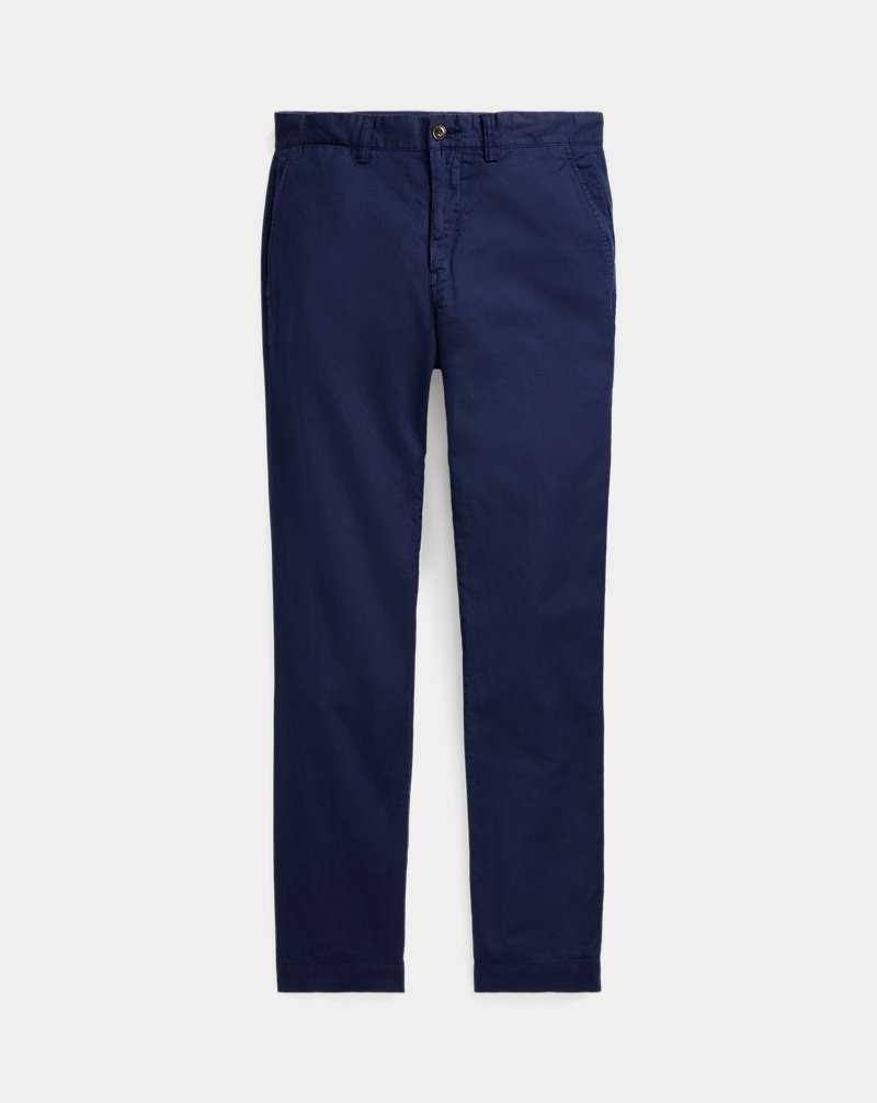 Pantalones Ralph Lauren Straight Fit Linen-Cotton Hombre Azul Marino | GTORVES-97 - vista 2