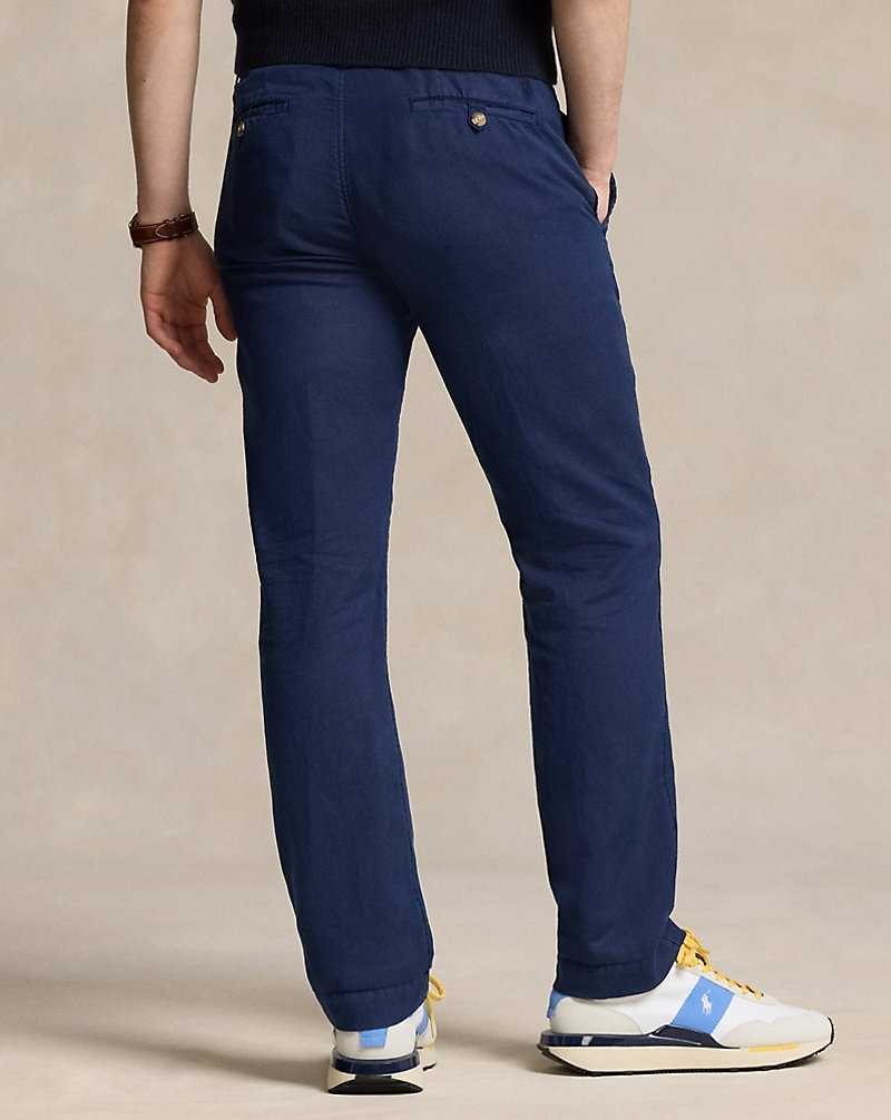 Pantalones Ralph Lauren Straight Fit Linen-Cotton Hombre Azul Marino | GTORVES-97 - vista 4