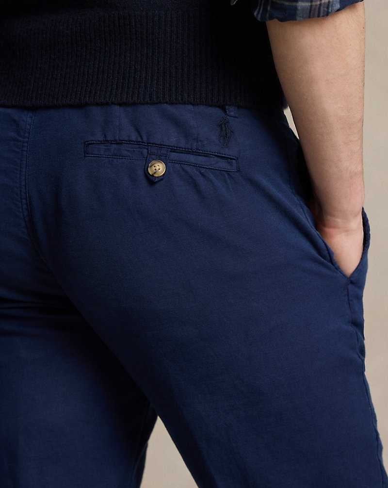 Pantalones Ralph Lauren Straight Fit Linen-Cotton Hombre Azul Marino | GTORVES-97 - vista 5
