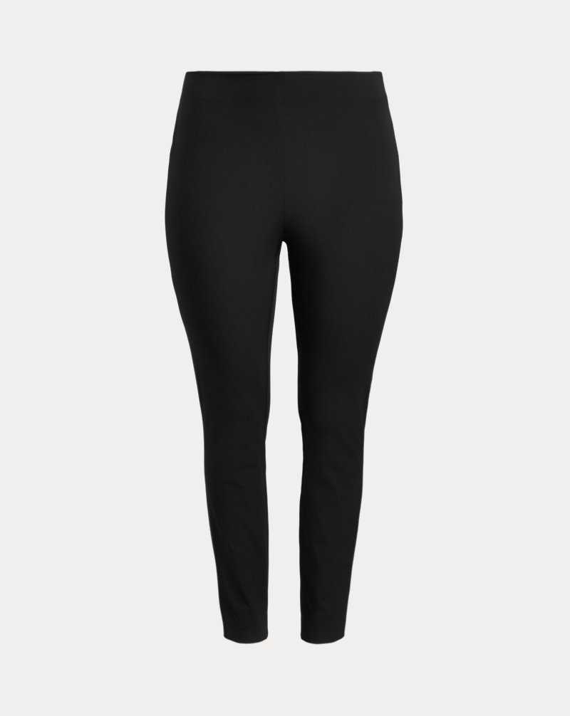 Pantalones Ralph Lauren Stretch Cotton Skinny Mujer Negros | ANHJLDU-25 - vista 2