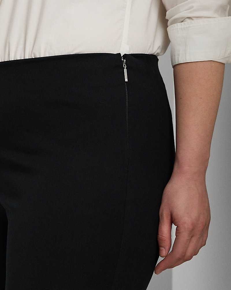 Pantalones Ralph Lauren Stretch Cotton Skinny Mujer Negros | ANHJLDU-25 - vista 5