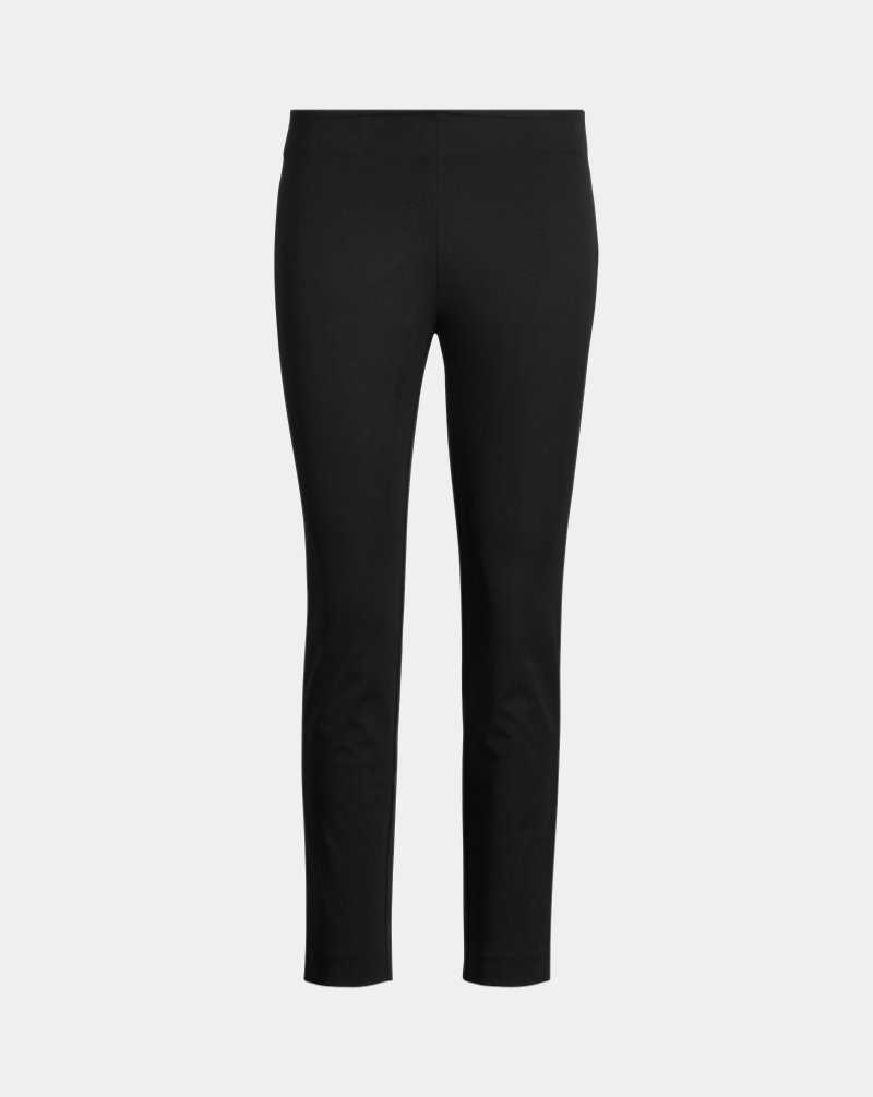 Pantalones Ralph Lauren Stretch Cotton Skinny Mujer Negros | DQJNART-34 - vista 2