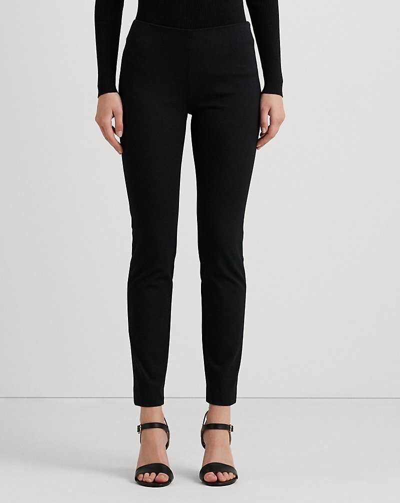 Pantalones Ralph Lauren Stretch Cotton Skinny Mujer Negros | DQJNART-34 - vista 3