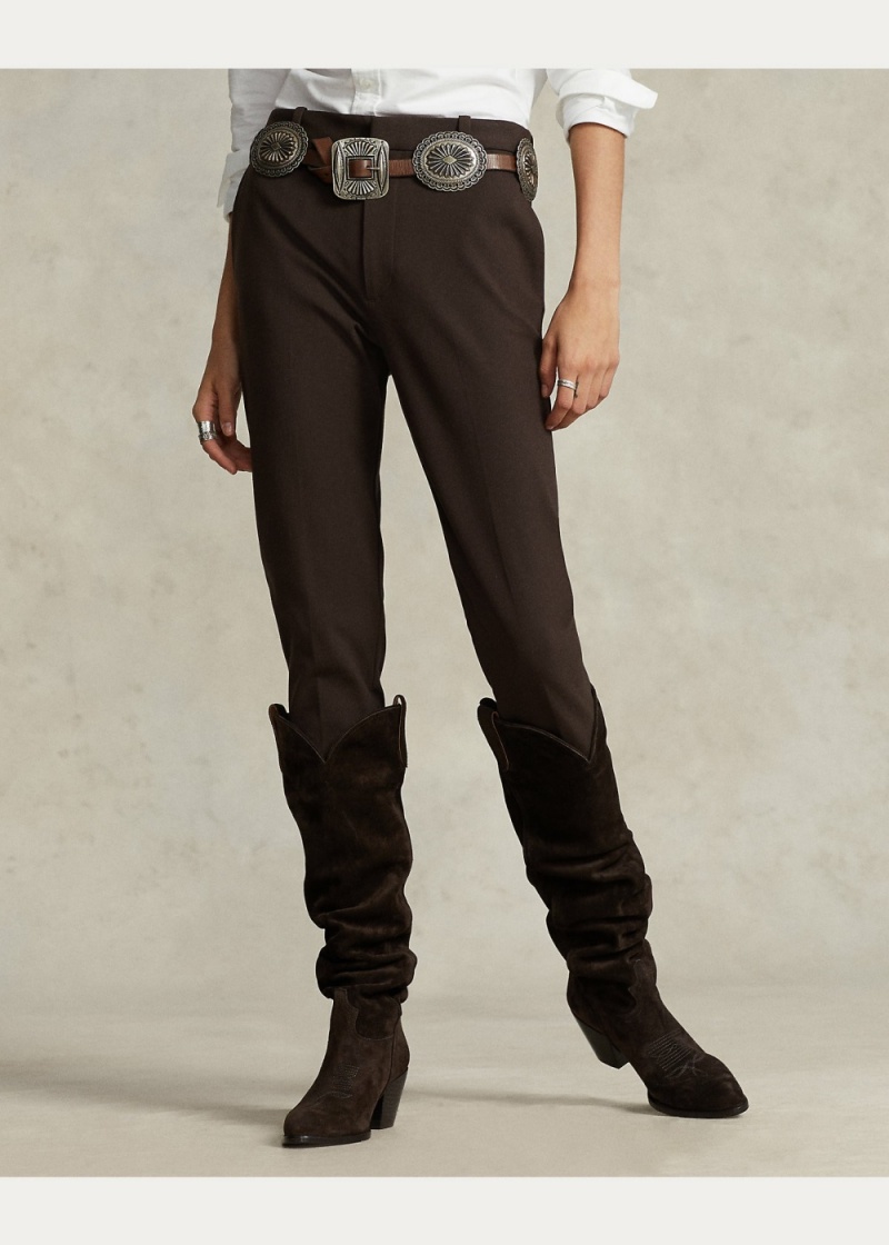Pantalones Stretch Flaco Algodon-Blend Mujer Marrom | FERB26715 - vista 3