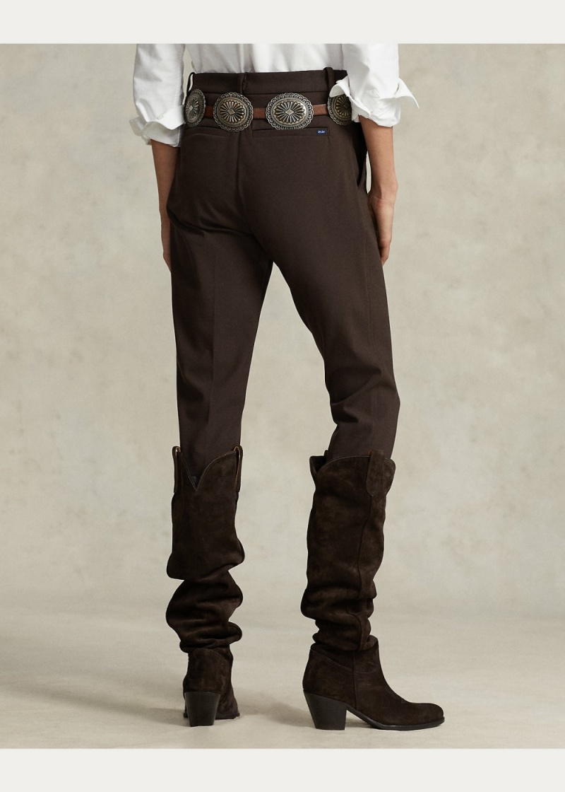 Pantalones Stretch Flaco Algodon-Blend Mujer Marrom | FERB26715 - vista 4