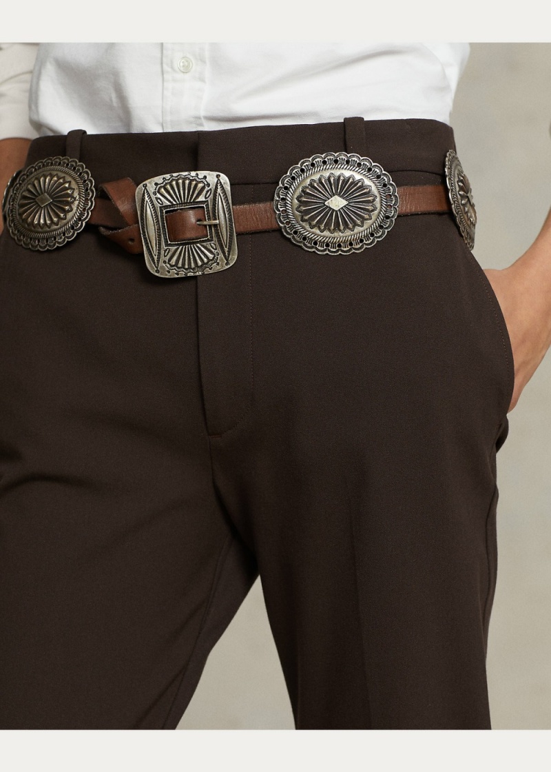 Pantalones Stretch Flaco Algodon-Blend Mujer Marrom | FERB26715 - vista 5