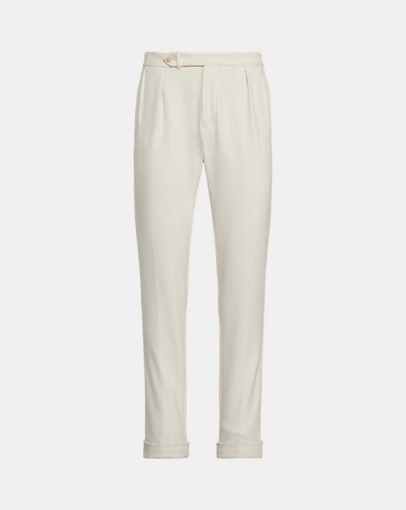 Pantalones Ralph Lauren Stretch Jersey Hombre Creme | QMZWTFH-07 - vista 2