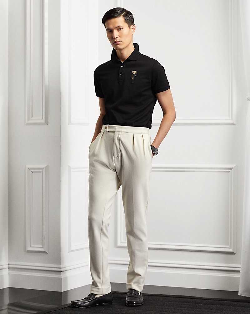 Pantalones Ralph Lauren Stretch Jersey Hombre Creme | QMZWTFH-07 - vista 1