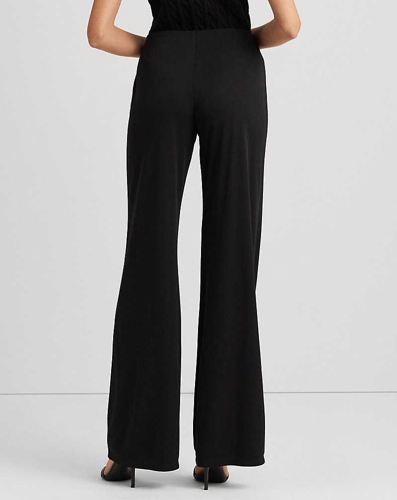 Pantalones Ralph Lauren Stretch Jersey Wide-Leg Mujer Negros | GOBELWK-46 - vista 4