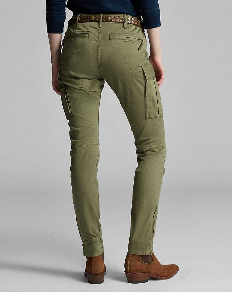 Pantalones Ralph Lauren Stretch Skinny Cargo Mujer Verde Oliva | FBERSGH-17 - vista 5