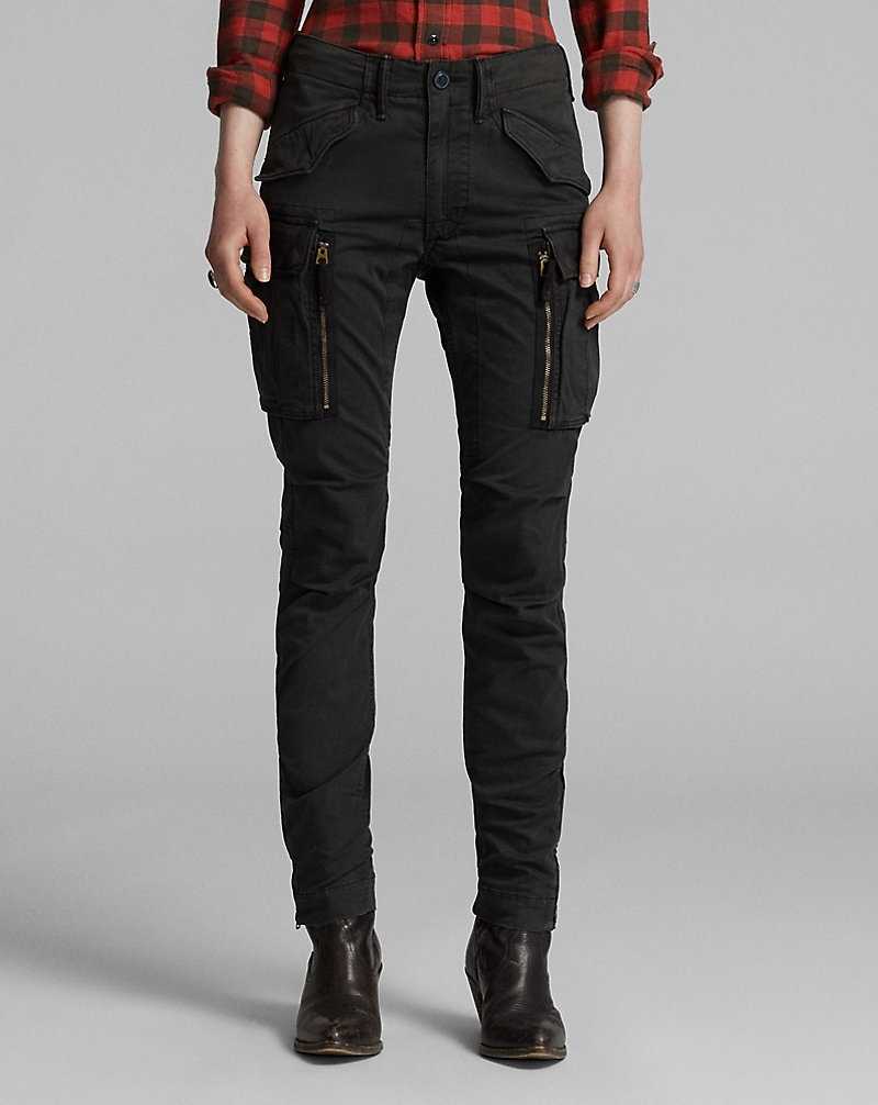 Pantalones Ralph Lauren Stretch Skinny Cargo Mujer Negros | IZCXLVB-79 - vista 3