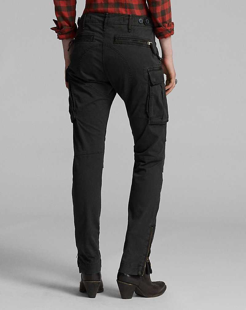 Pantalones Ralph Lauren Stretch Skinny Cargo Mujer Negros | IZCXLVB-79 - vista 4