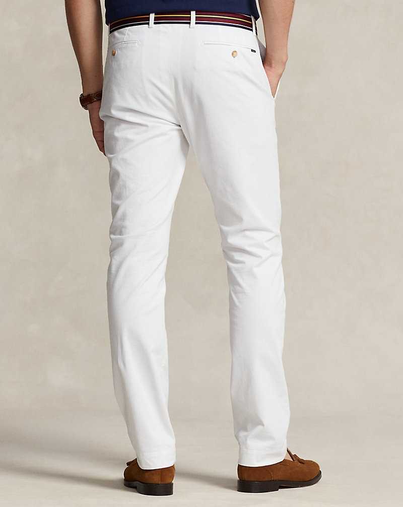 Pantalones Ralph Lauren Stretch Slim Fit Chino Hombre Blancos | TOLFHBQ-78 - vista 4