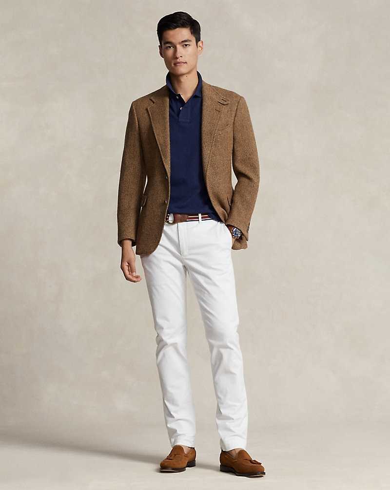 Pantalones Ralph Lauren Stretch Slim Fit Chino Hombre Blancos | TOLFHBQ-78 - vista 1