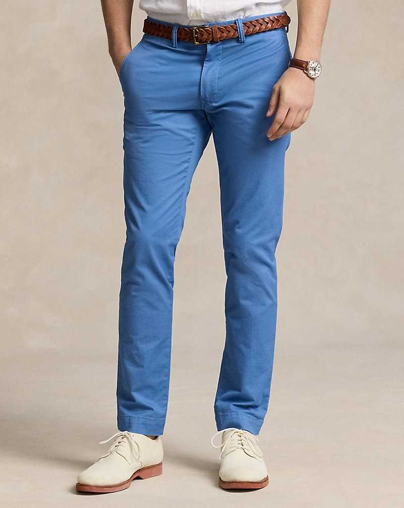 Pantalones Ralph Lauren Stretch Slim Fit Washed Chino Hombre Azules | YPOIGBU-07 - vista 3