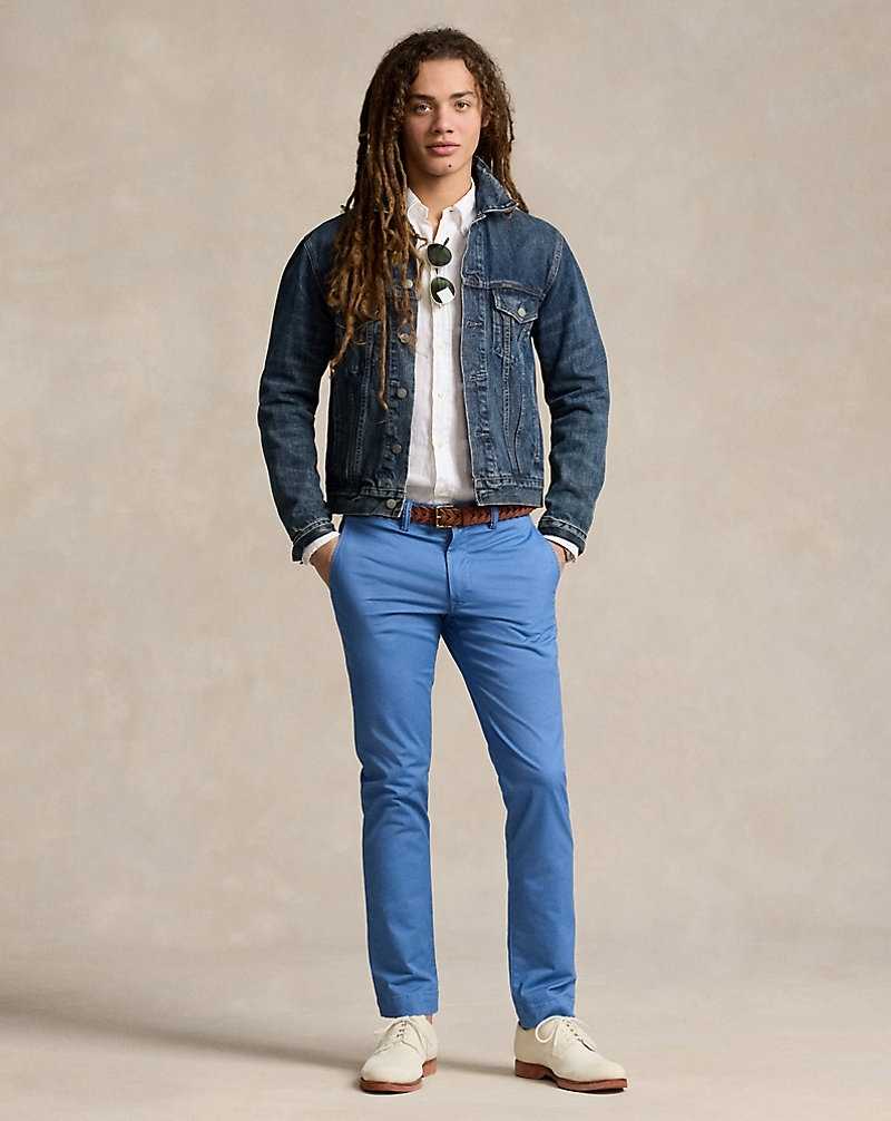 Pantalones Ralph Lauren Stretch Slim Fit Washed Chino Hombre Azules | YPOIGBU-07 - vista 1