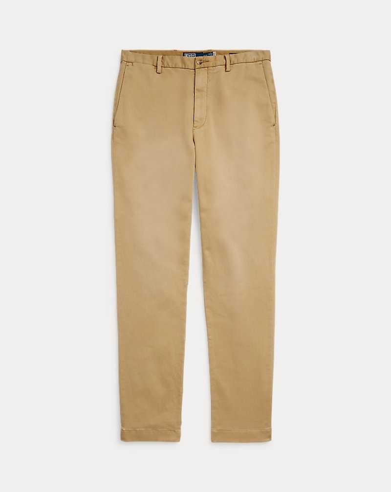 Pantalones Ralph Lauren Stretch Slim Fit Knitlike Chino Hombre Kaki | IOCSQVK-83 - vista 2