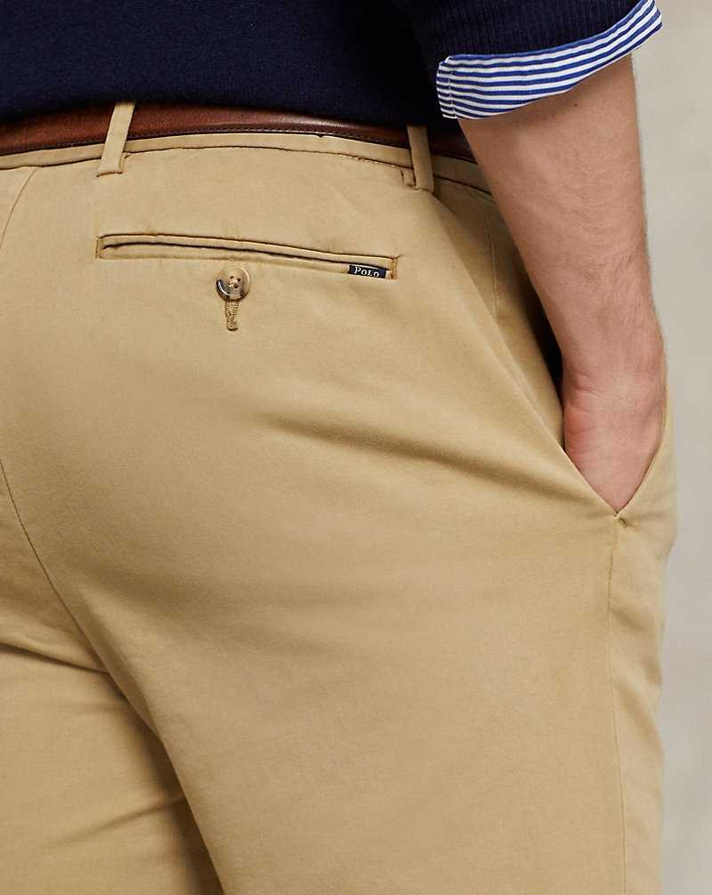 Pantalones Ralph Lauren Stretch Slim Fit Knitlike Chino Hombre Kaki | IOCSQVK-83 - vista 5