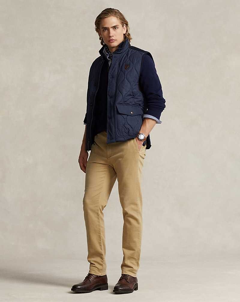 Pantalones Ralph Lauren Stretch Slim Fit Knitlike Chino Hombre Kaki | IOCSQVK-83 - vista 1