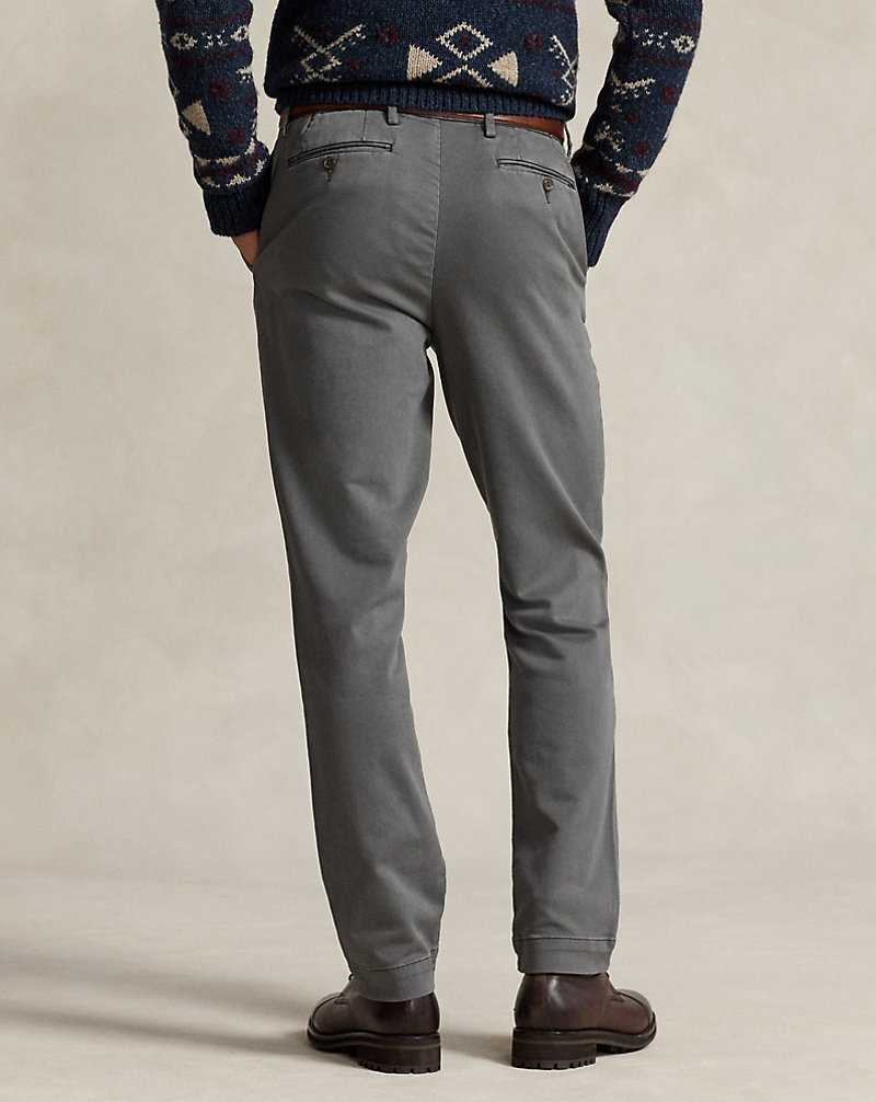 Pantalones Ralph Lauren Stretch Slim Fit Knitlike Chino Hombre Metal Oscuro | PUNRZYM-80 - vista 4