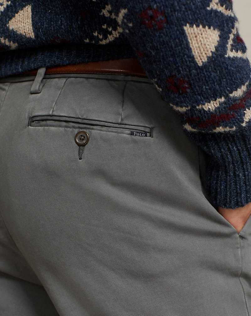 Pantalones Ralph Lauren Stretch Slim Fit Knitlike Chino Hombre Metal Oscuro | PUNRZYM-80 - vista 5